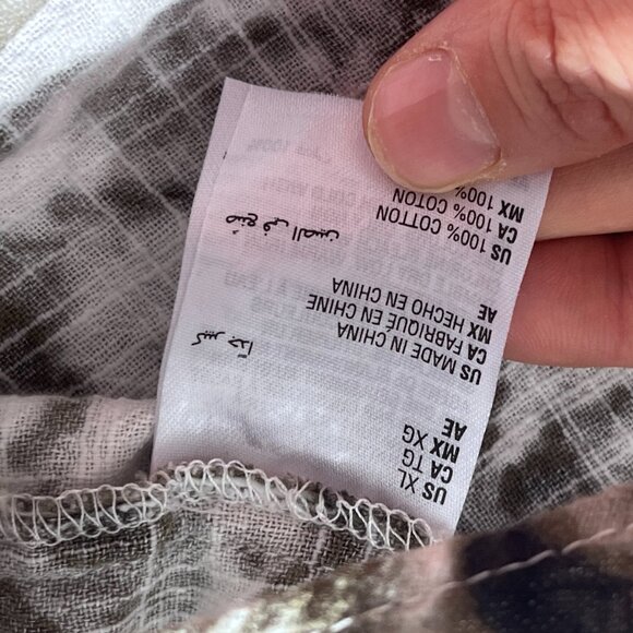 INC International Concepts Print Cropped Button-Down Shirt with Front Knot - Picture 4 of 13